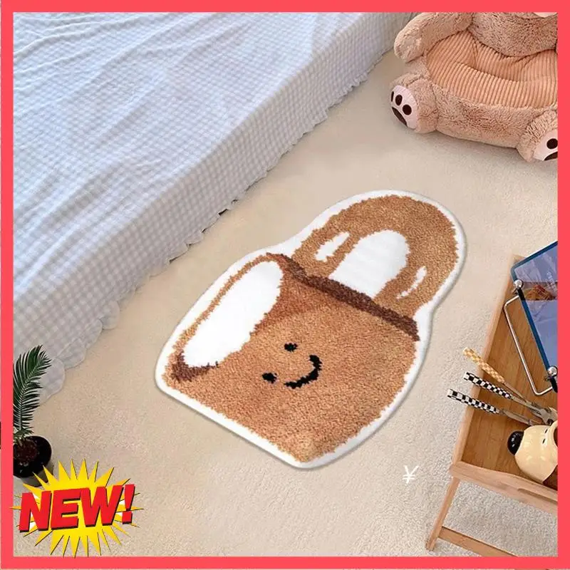 

B17C Soft Living Room Carpet Non-Slip Bathroom Floor Mat Entrance Doormat Bath Mat Room Decor Black,L