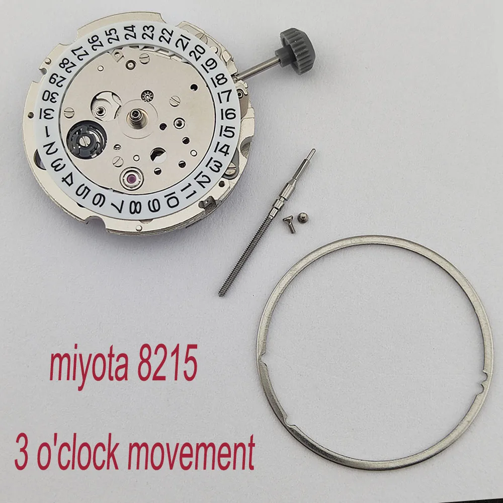 

Miyota 8215 Movement High Accuracy Automatic Mechanical Movement 21 Jewels 3 o'clock Date Watch Accessories watch for men