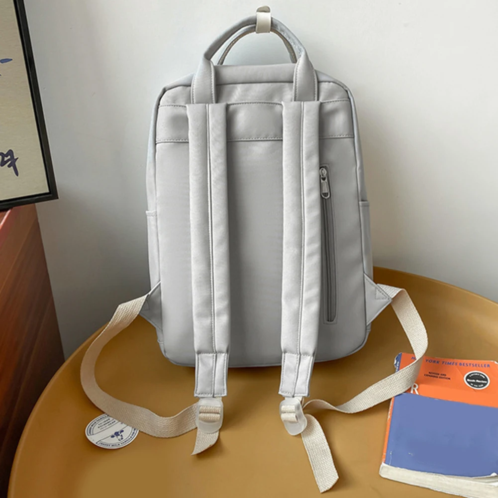 Teens Campus Daypack Large Capacity with Plush Pendant Childrens Rucksack Solid for Work Camping Sports Travel Backpack