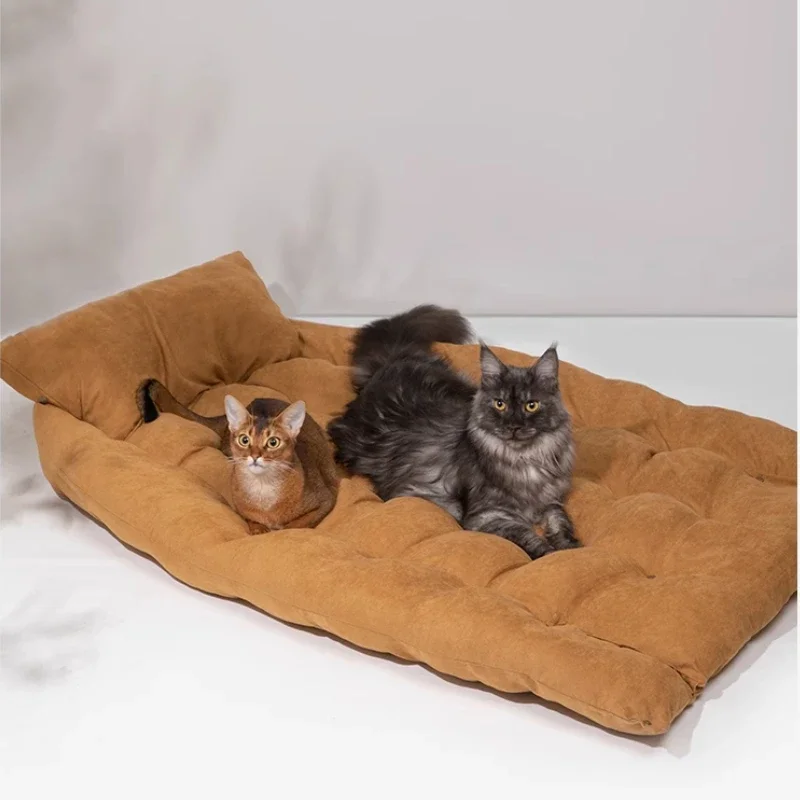 3 IN 1 Warm Dog Bed Mat Winter Warmth Pet Sleeping Bed Mat Puppy Cat Nest Cushion for Small Medium Dogs Cats Kitten Pet Supplies