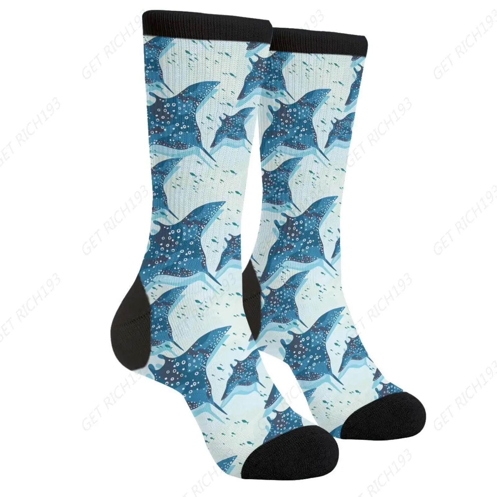 Stingray Underwater Sea Manta Rays Casual Funny Funky Novelty Socks For Men Women