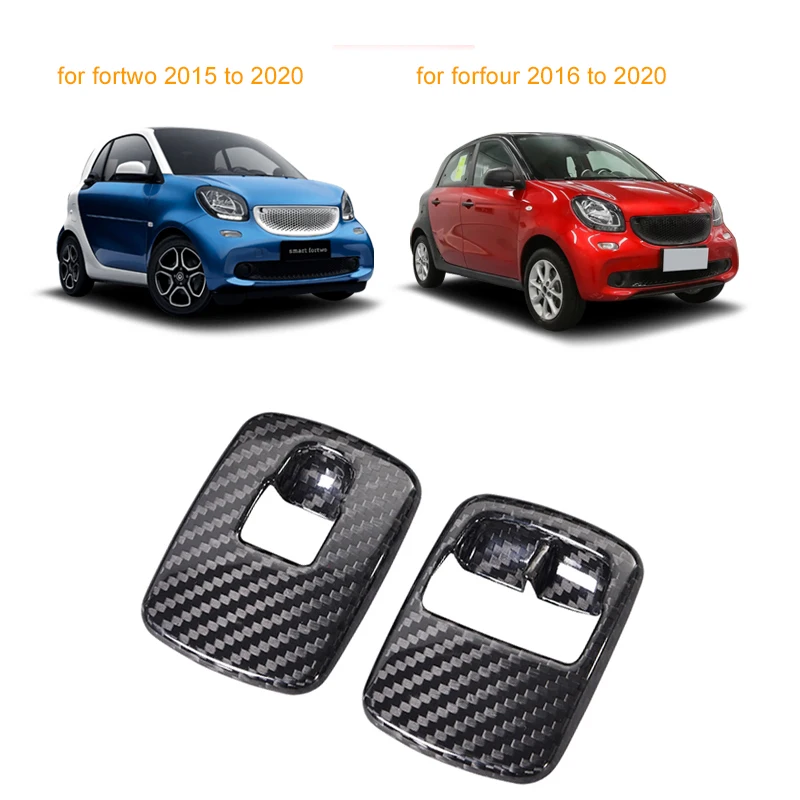 

Carbon Fiber Window Lifter Panel Decorative Interior Trim Door Glass Lifting Button Frame Covers for Smart Fortwo 453 forfour