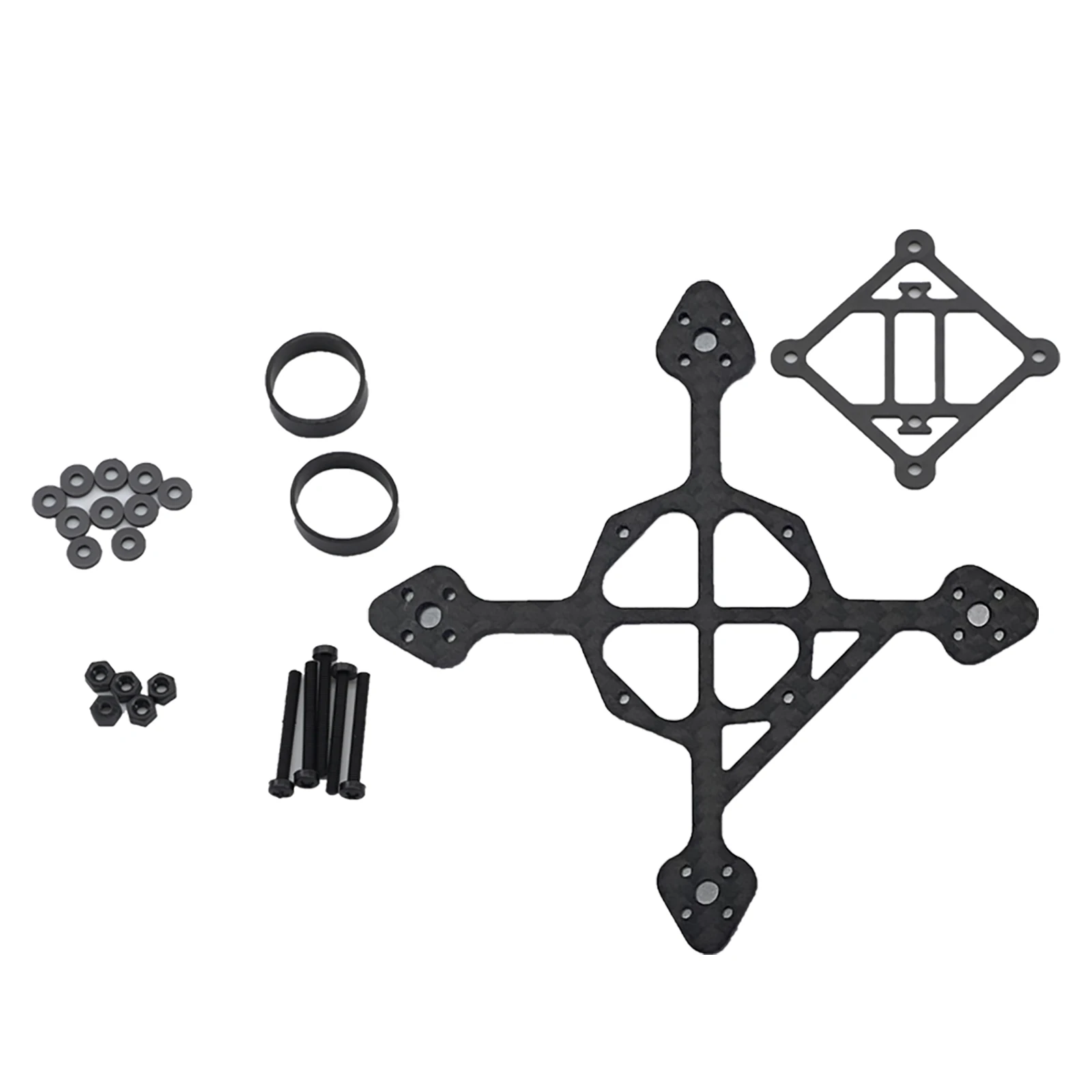 65mm 75mm 85mm 95mm distancia entre ejes 3K Kit de marco de placa inferior de fibra de carbono 3-8g palillo de dientes Whoop Mini RC Drone FPV Racing Quadcopter