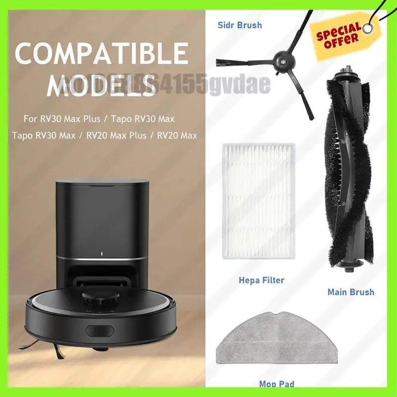 -A61K مجموعة الملحقات لـ Tapo RV30 Max Plus/Tapo RV30 Max/Tapo RV30 Max /RV20 Max Plus/RV20 Max ملحقات المكنسة الكهربائية