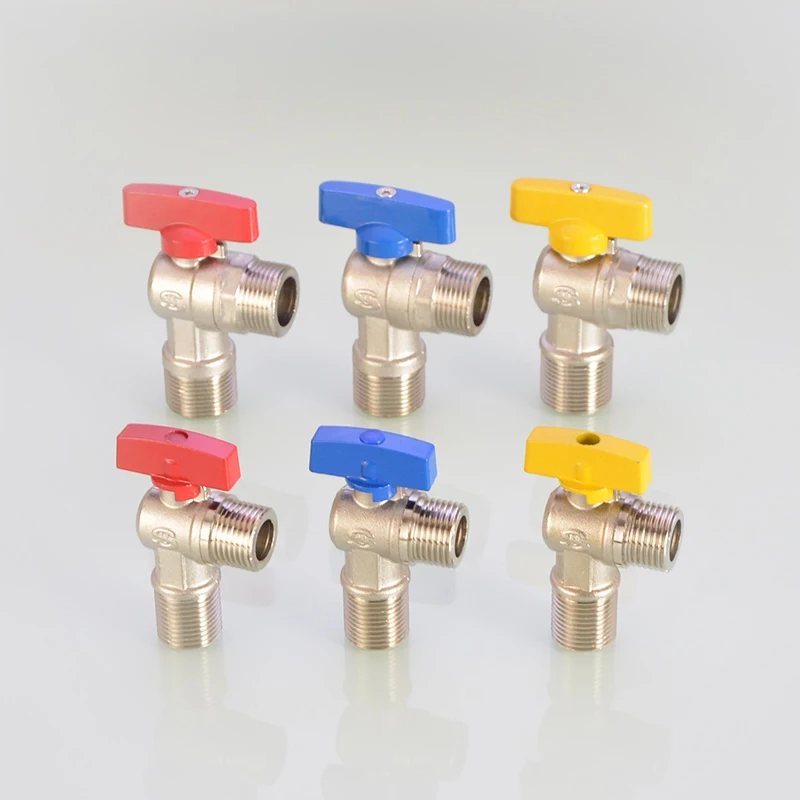 

Large Flow Angle Valve for Gas Water Heater 1/2" 3/4" Full Port Ball Valve Hot/Cold Water Shut Off Switch