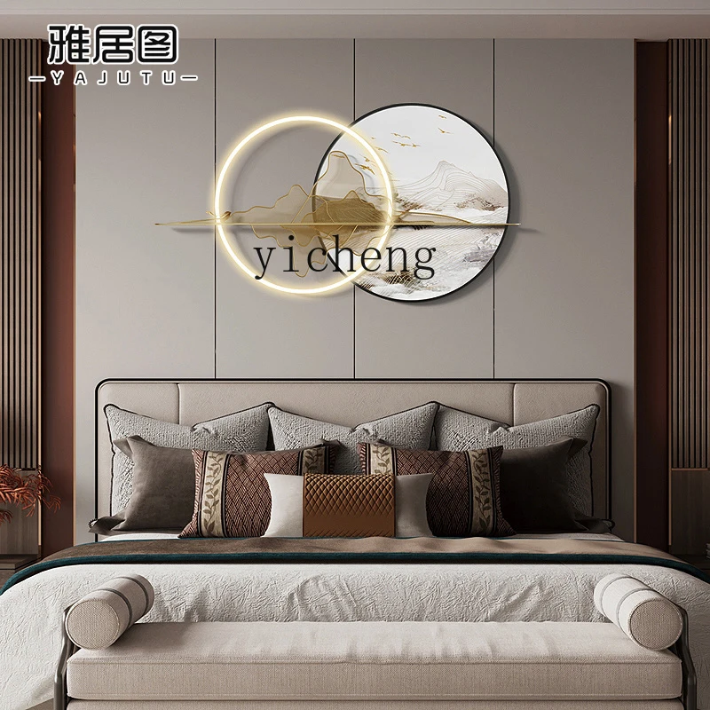 L7-10  new Chinese style living room bedroom metal wrought iron wall decoration pendant entrance soft wall decoration