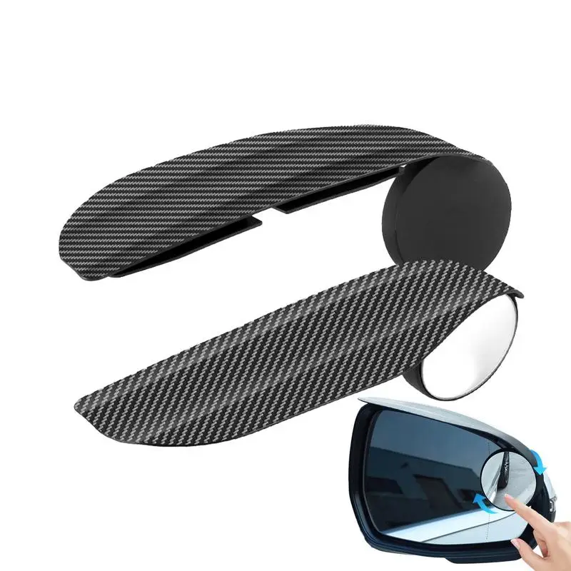 

Car Reversing Aid Mirrow Waterproof Car Parking Auxiliary Mirror Carbon Fiber Look Protector Cover For Cars Trucks aoutomobile