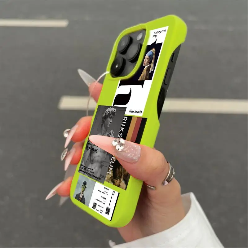 Minimalist Label For IPhone 16 Case Half Pack Phone Shell For IPhone 15 14 13 12 11 Pro 15 16 Plus Silicone Anti Fall Back Cover