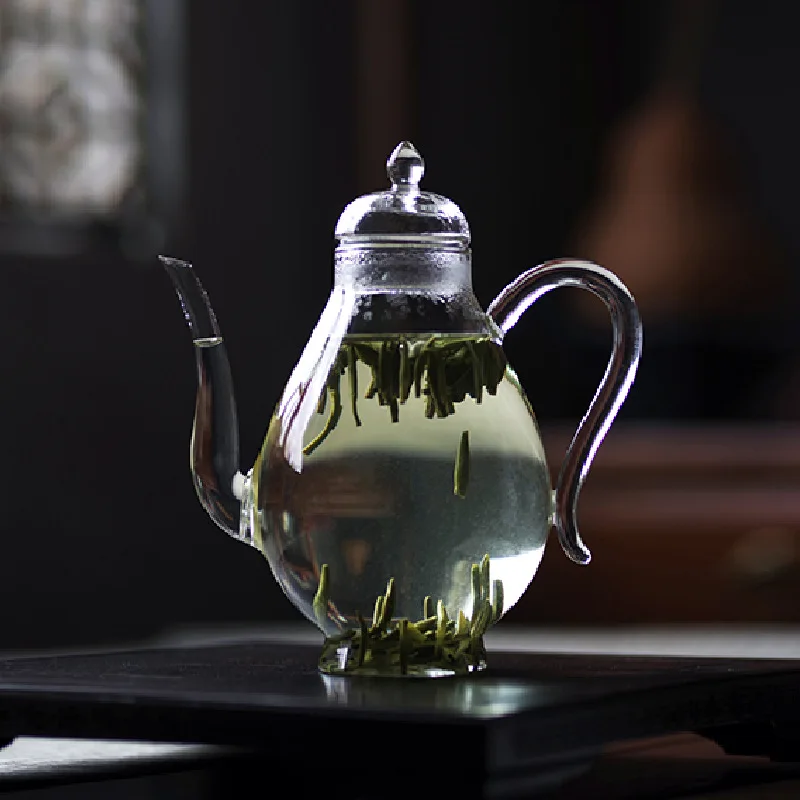 Glass Ewer Imitation Song Heat-Resistant Boiled Song Style Little Teapot Green Tea Dedicated Hand-Held Teapot Glass Teapot