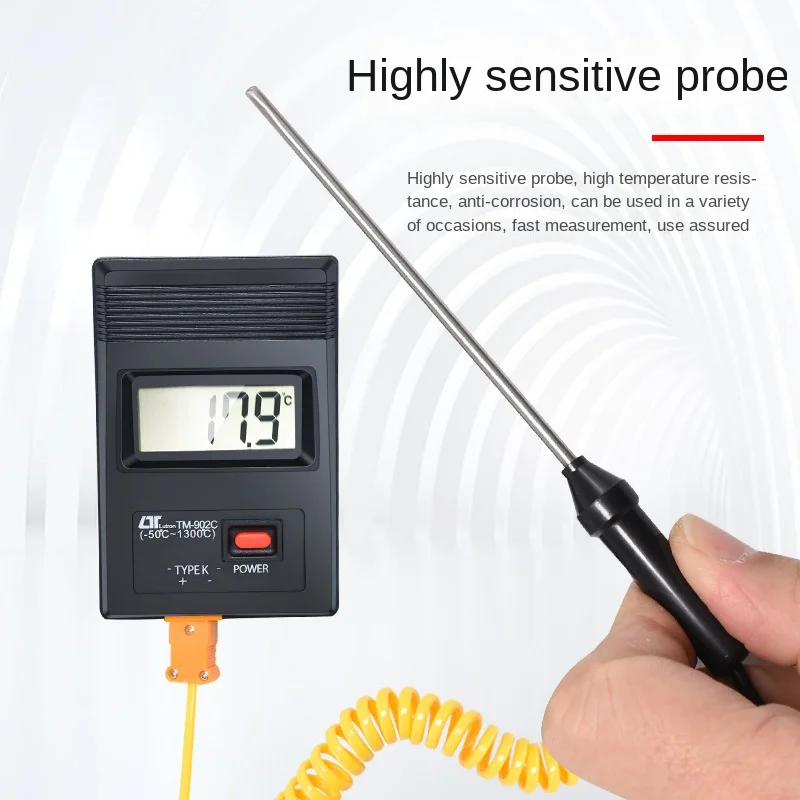 1Pc ทนทาน100/150/200/300/500มม.K-Type Thermocouple Probe เซ็นเซอร์อุณหภูมิ-50 °C ถึง1200 °C เครื่องมือวัดด้วยสายเคเบิล