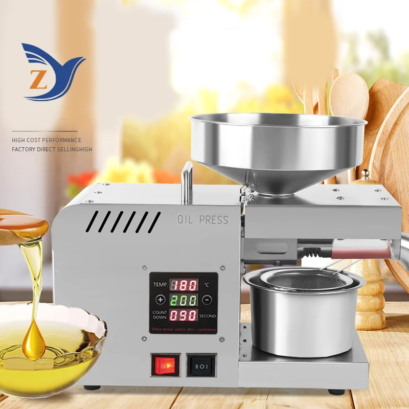 Oil Pressers Machine X5S Kitchen Seeds Sunflower Sesame Coconut Peanut Vegetable Bean Hot Cold Home Commercial Extraction Maker