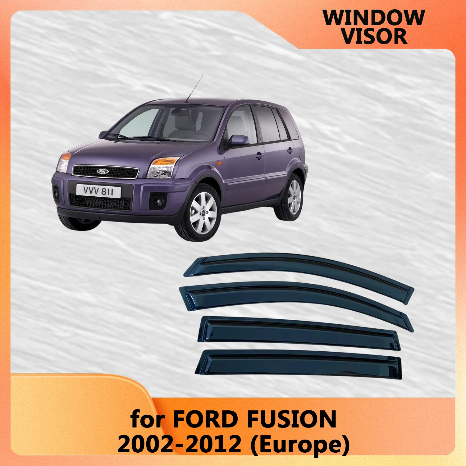 

Оконный козырек для FORD FUSION 2002-2007 2008 2009 2010 2011 2012 (Европа) Weathershied дверной козырек ветрозащитный козырек от дождя боковые