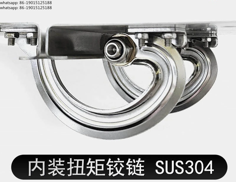 Stainless steel interior adjustable damping hinge hidden concealed torque arbitrary stop positioning hinge flip stop