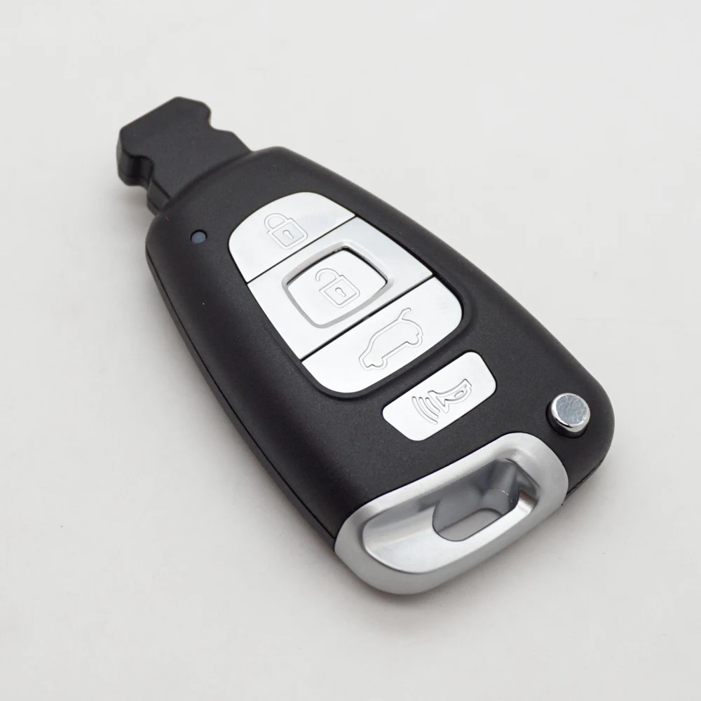 Cocolockey Car Key Shell Fob Fit for Hyundai Veracruz Ix55 2007-2012 4 Button Smart Remote Keys Housing Replacement