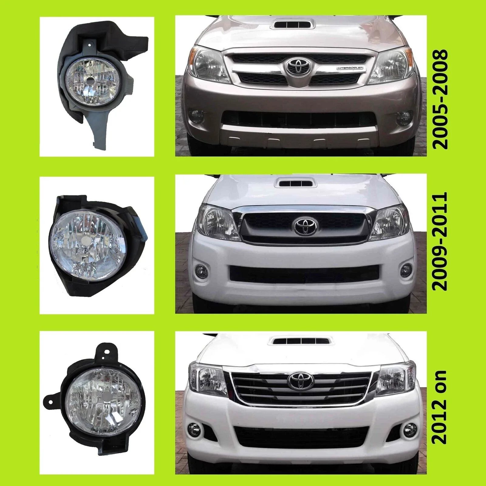 Lámpara de luz antiniebla para Toyota Hilux Vigo 2005 2006 2007 2008