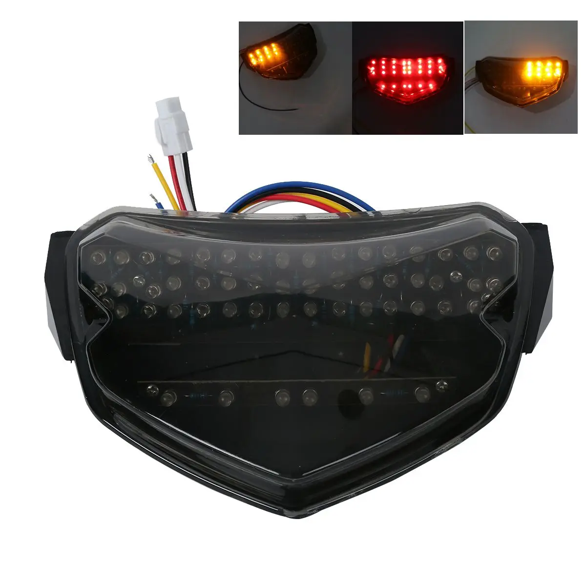 Señal de giro trasera LED para motocicleta, luz de parada trasera integrada para Suzuki GSXR600 GSXR750 GSXR 600 750 K4 2004 2005 04 05