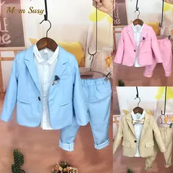 Baby Boy Girl Formal Clothes Set Suit Jacket+Pant 2PCS Toddler Child High Quality Jacket Suit Party Baby Clothing Set 2-10Y