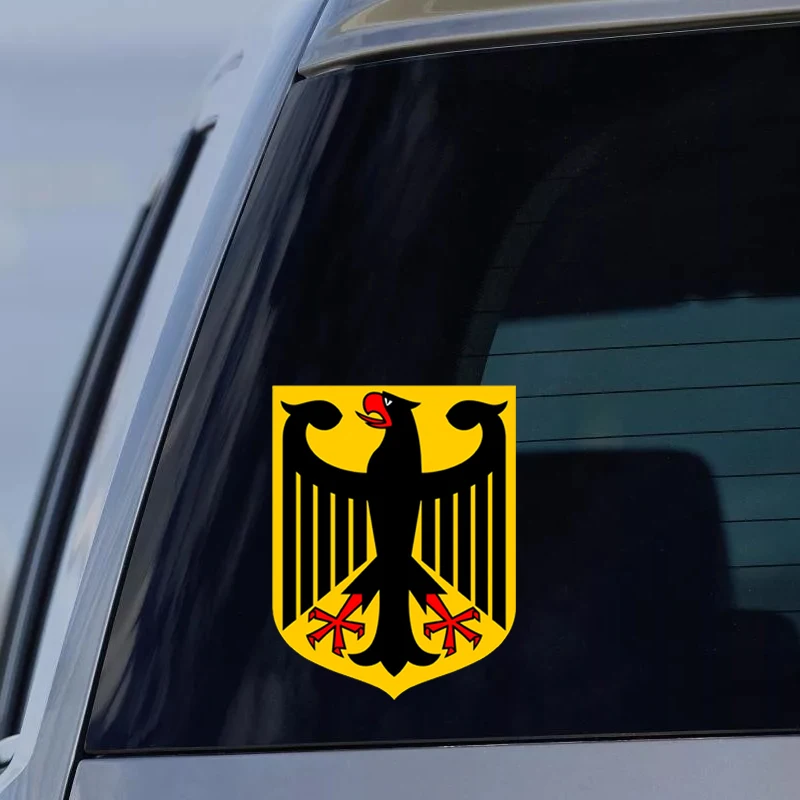 ملصق شعار ألمانيا ، ملصق فينيل للكمبيوتر المحمول ، سيارة ، كتاب ، زجاجة ماء ، خوذة ، # jt34