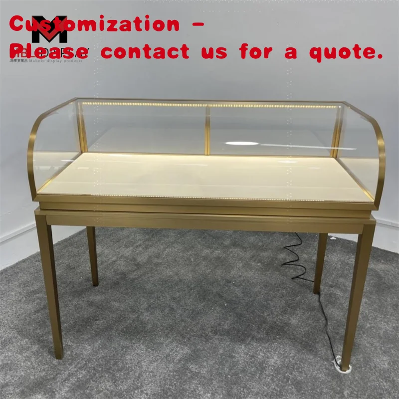 

Custom.Mall Store Дизайн интерьера Роскошная стеклянная витрина Витрина для ювелирных изделий со светодиодной подсветкой Запираемый шкаф-витрина Супермаркет она