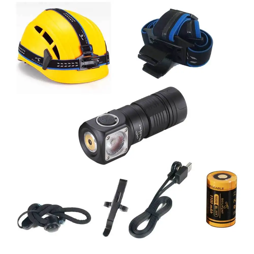 Skilhunt H04 H04R H04F RC Mini USB Rechargeable 1000 Lumen Headlamp