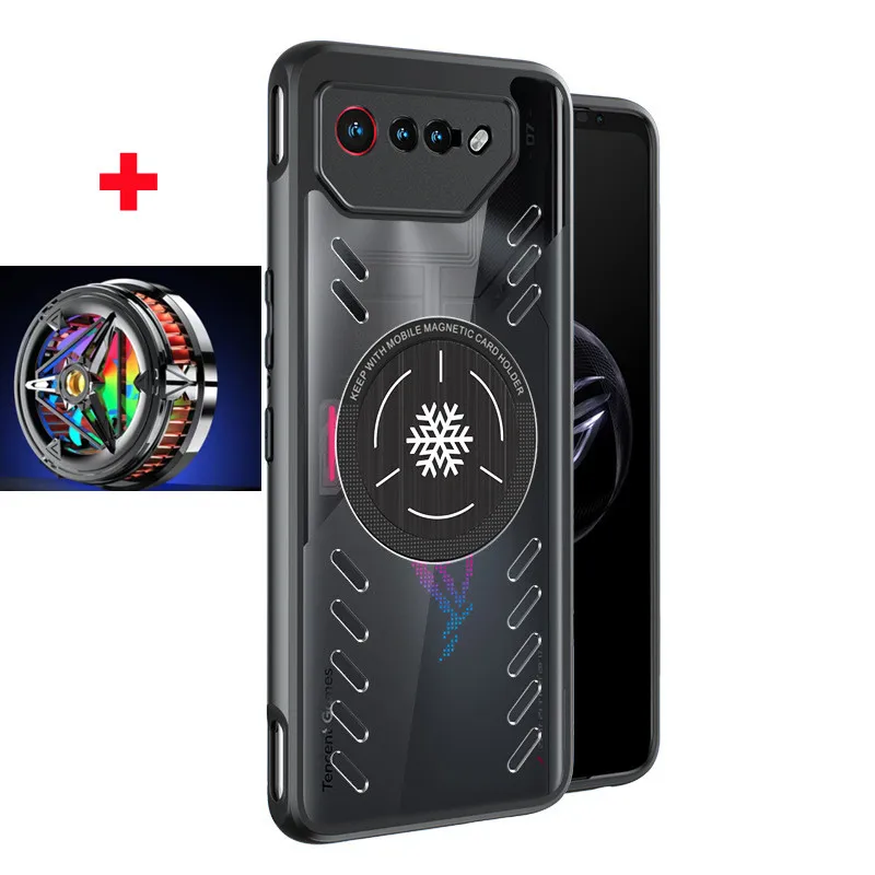 

Shookproof Ice Armor Magnetic Cooling Case For Asus Rog phone 7 6 Pro 6D Heat Dissipation Cover Anti-Fingerprint Portable Fundas