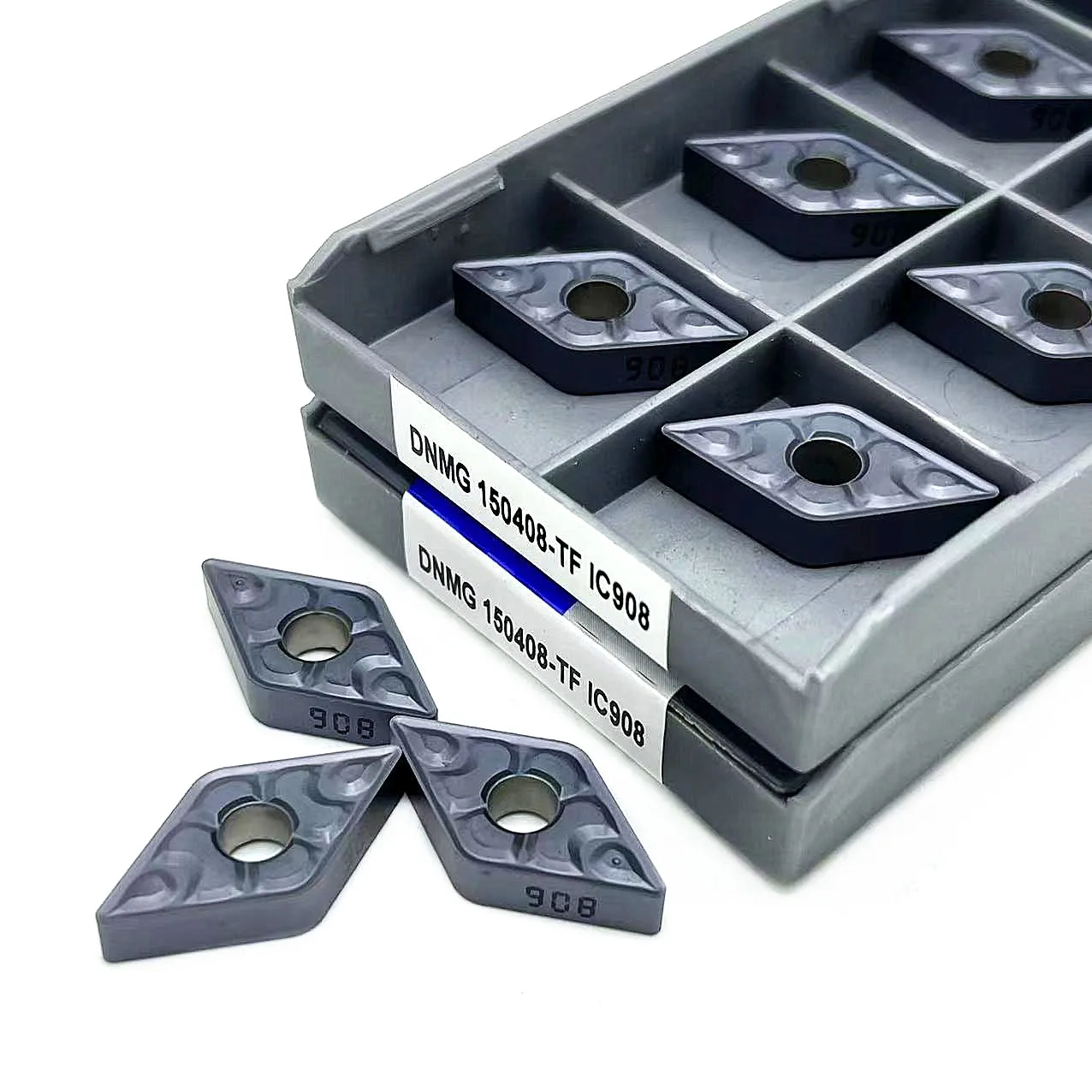 10 قطعة أداة القطع الخارجية DNMG150404 TF IC907 IC908 DNMG150408 TF IC907 IC908 تحول أداة DNMG 150404 150408 TF IC907 IC908