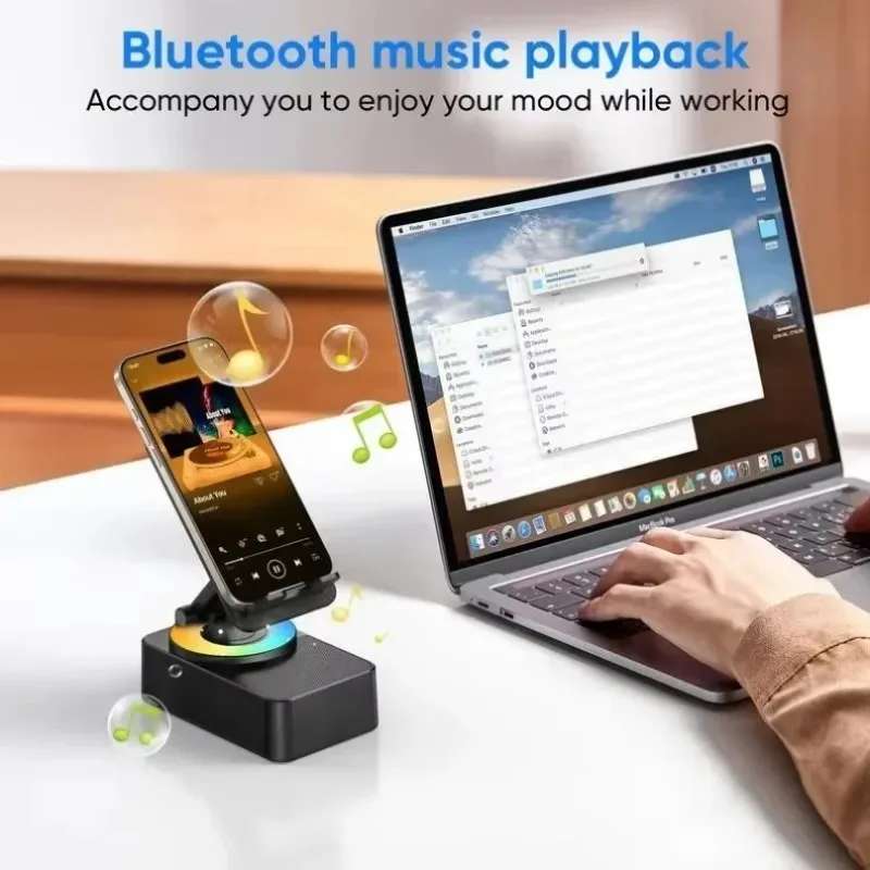 

5-в-1 беспроводной Bluetooth-динамик, настольный держатель для мобильного телефона, портативный аккумулятор, зарядка для кухни, путешествий, вечеринки, тренажерного зала на открытом воздухе