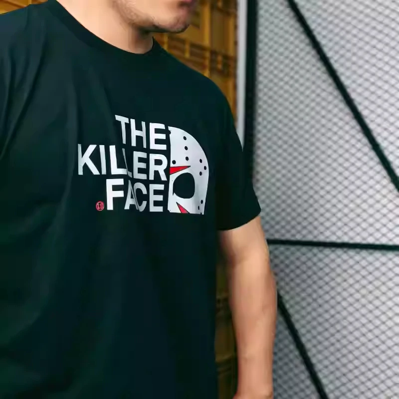 

Summer High-quality Letter Kamen Knight Print Short-sleeved Cotton Men's and Women's Same Loose and Breathable T-shirt