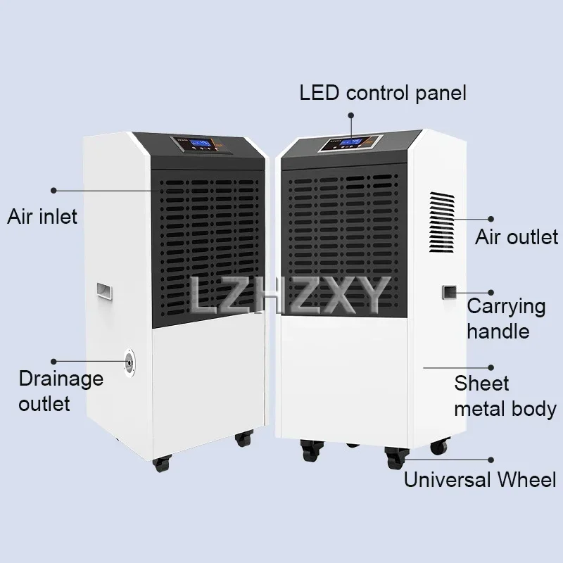 138L/day Industrial Intelligent Dehumidifier Electric Air Dryer Air Dehumidifier Commercial Large Area Dehumidifier