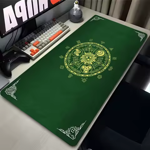 Hot Game Green Anime Mouse Pad PC Kawaii Legend Gamer Cabinet Keyboard Rug Large Z-zeldas Logo Mousepad Laptop Gaming Desk Mat