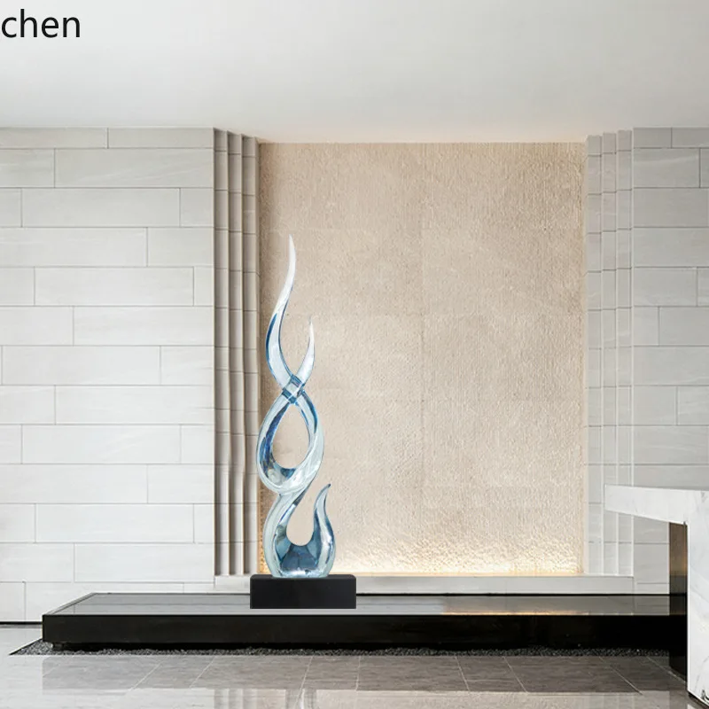 YFY Lobby Decoration Modern Minimalist Sales Office Decorative Piece Electroplated Sculpture