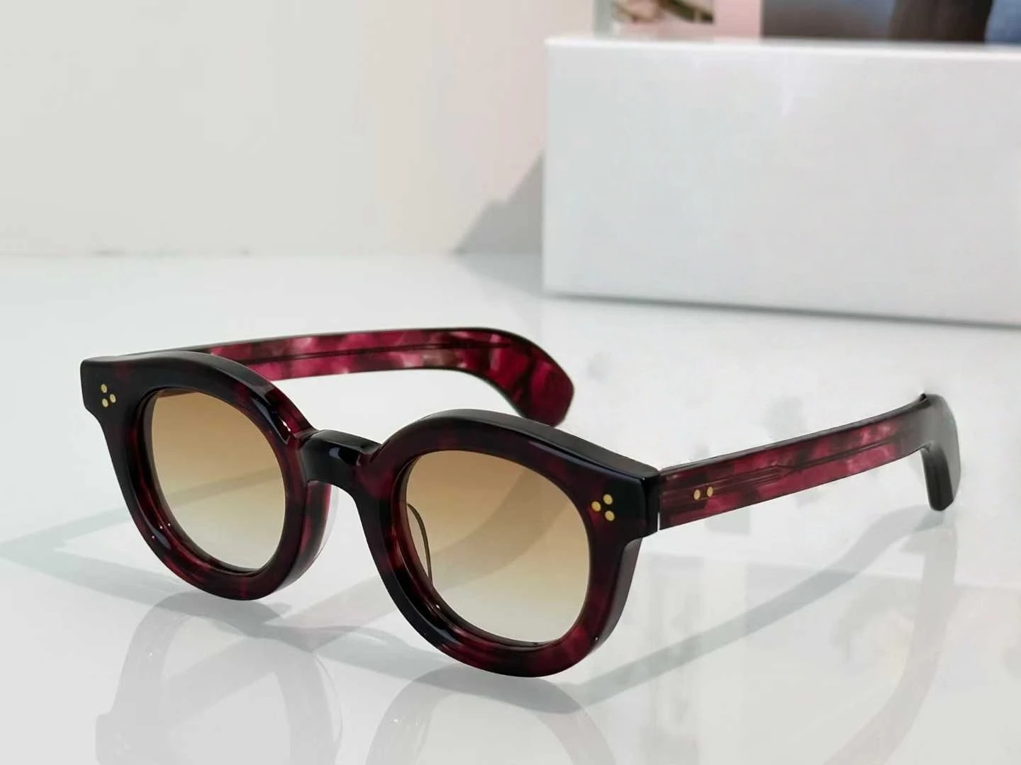 

Элитные винтажные модные солнцезащитные очки ручной работы MAX PANTO PITION, ретро-овальный дизайн, из толстого ацетата, с защитой UV400, унисекс, качество 3А+