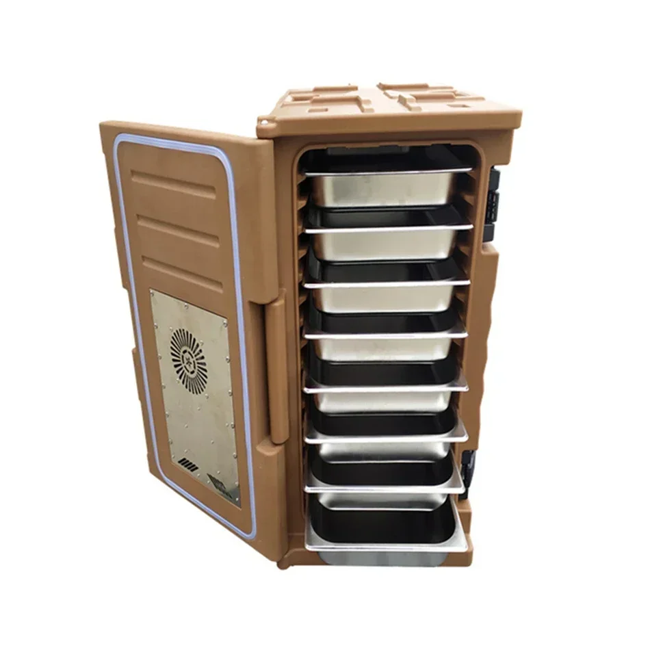 

Изолированная коробка для разгрева еды большой емкости 120 л, изолированный холодильник для приготовления еды с электрическим подогревом