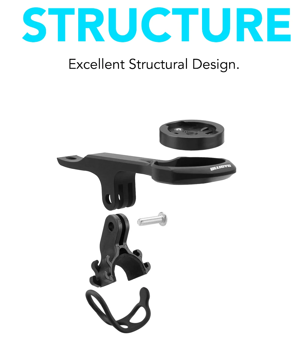 Für Syncros Fraser IC SL WC und Creston IC Cockpits: Computerhalterung aus Aluminiumlegierung mit Halterung für Gopro/Garmin/Bryton/Wahoo, ULLICYC. – Detail 5