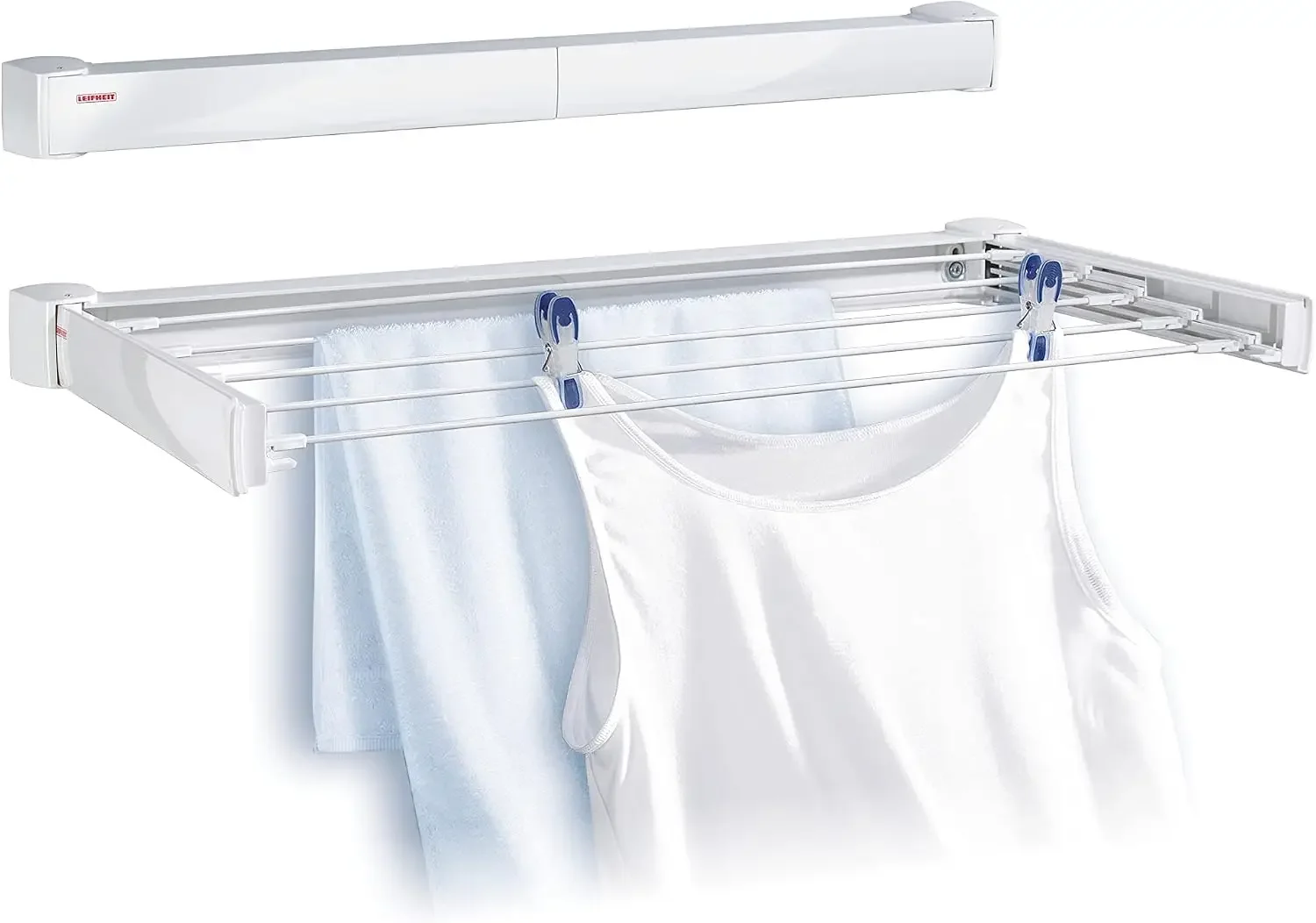 Telegant 30 Protect Wall Dryer – Foldable Indoor/Outdoor Clothes Drying Rack with 5 x 60 cm Bars, 3m Drying Space, Compact & Stu