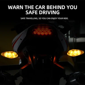 Impermeável motocicleta Turn Signal Light, Amber Blinker Indicator, Moto Scooter Aviso, Rear Tail Lights, Running Lamp, Iluminação, 2pcs 10 principais vendas pisca sequencial moto - №10