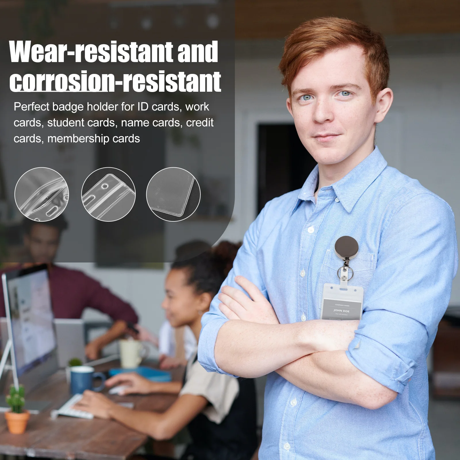 

10 шт. водонепроницаемый держатель для бейджа, прозрачный двусторонний чехол для рабочих карточек, чехол для персонала, студенческой медсестры, прозрачный держатель для карт