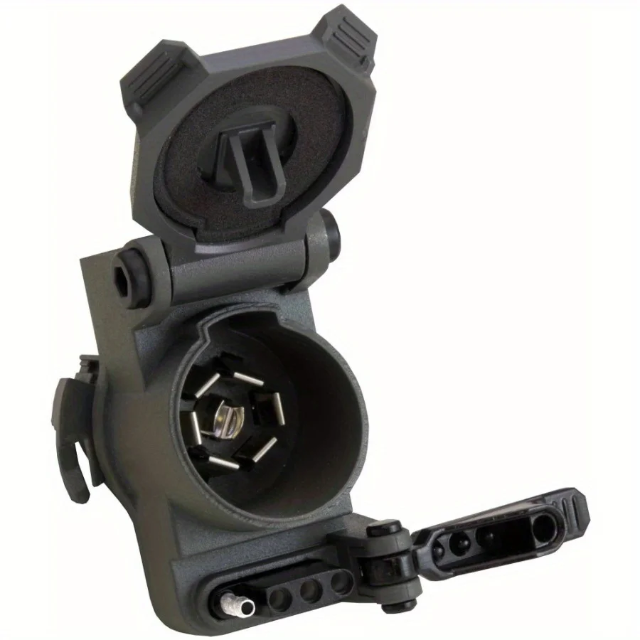 

7-Blade & 4-Flat Trailer Wiring Connector - Universal RV & Boat Plug, Molded Connector with 5-Foot Lead for Towing.