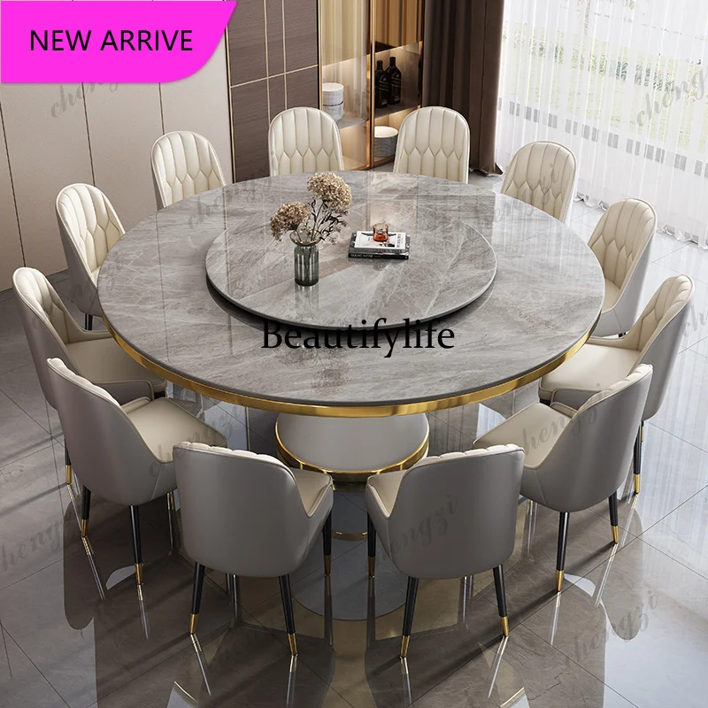 A68 High Top Luxury Kitchen Tables Warm Keep Decoration Dining Tables French Design Tavolo Rotondo Pranzo Dining Room Furniture