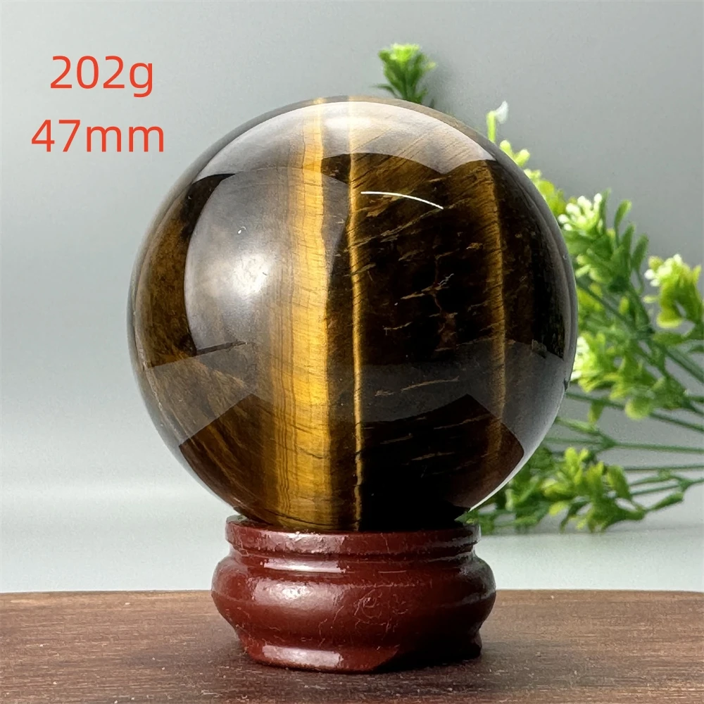 Natural Rare Tiger Eye Crystal Ball Aura Healing Energy Magic Divination Feng Shui Home Office Decoration Ornaments