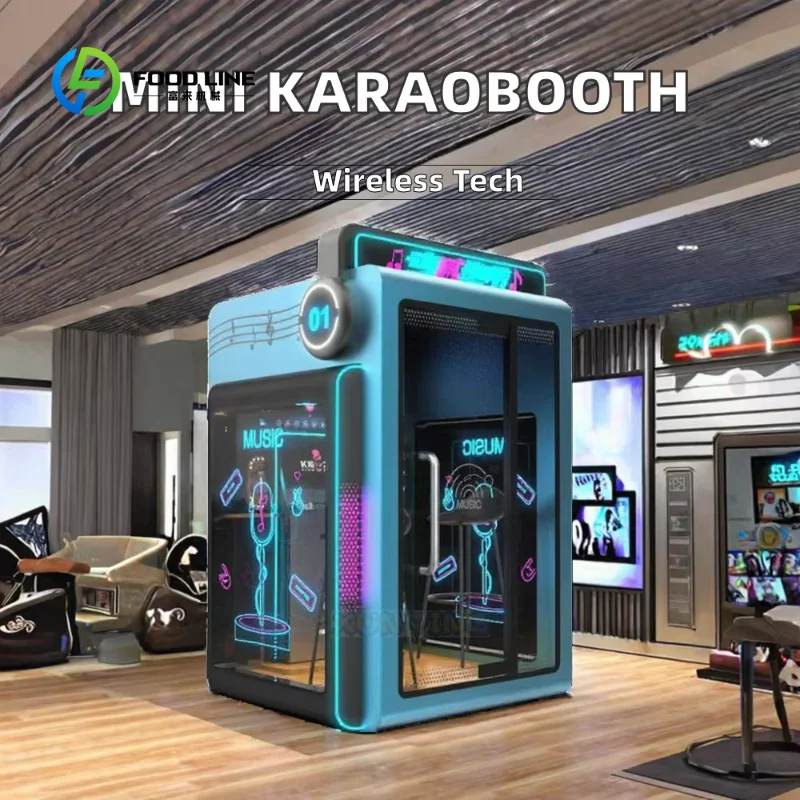 Customized Mini KTV Room Fast Indoor Sing Machine Coin Operated Karaoke Booth Music Self Service Mobile Reading Singing Room