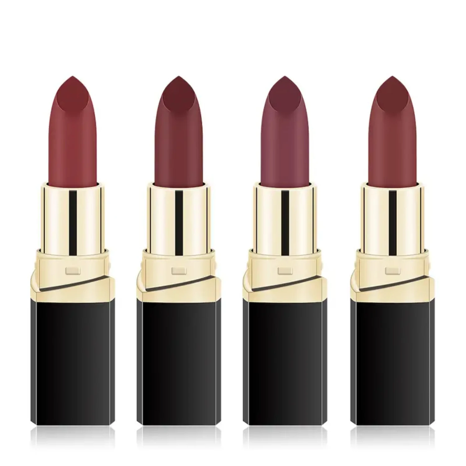 Velvety MISS ROSE Chocolate Matte Classic Sexy Lipstick – langanhaltender feuchtigkeitsspendender Lippenstift für ein makelloses Finish und Irresisti