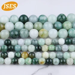 AA Natural Myanmar Burma Jade Jadeite 6-10mm Beads for Jewelry Making Bracelets Necklace Wholesale DIY Beads Accessories