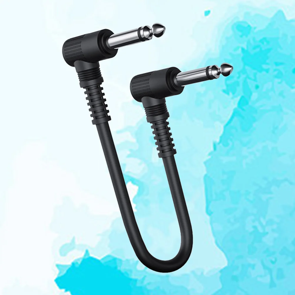 

Electric Guitar Cable 20CM Right Angle Heavy Duty Oxygen Free Copper Bass Keyboard Low Shielded Effector Portable
