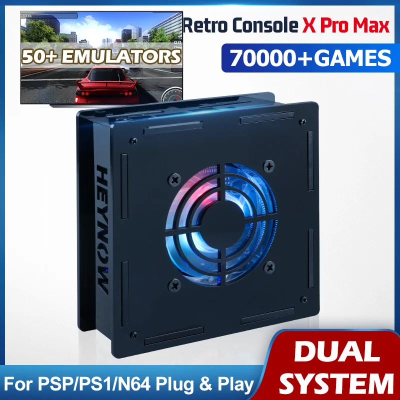 

TSINGO Super Console X Pro Max 4K HD TV Video Game Consoles Dual System S905X CPU 70000+ Games 50+ Emulators For MAME/Arcade/DC