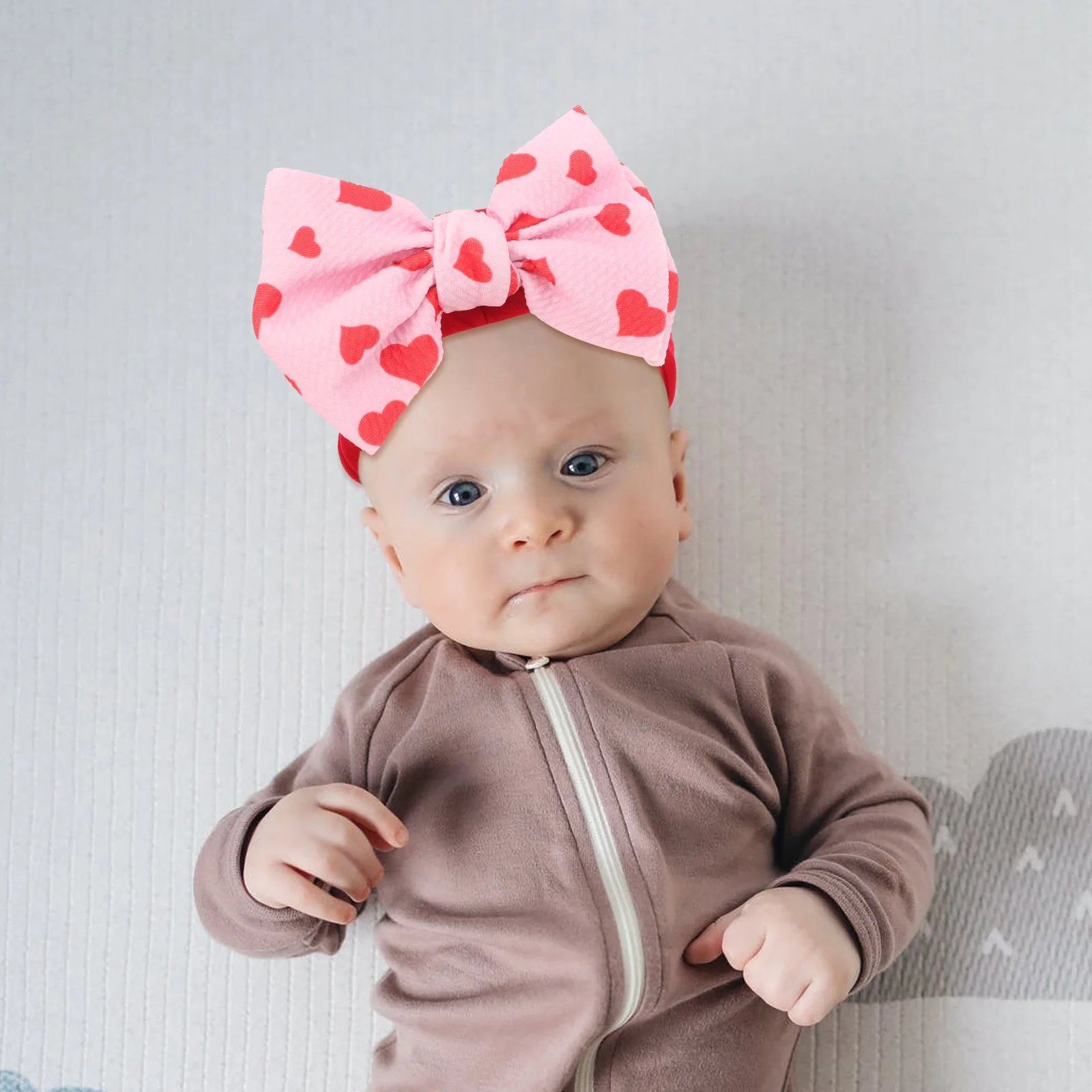 

2pcs Big Bow Headbands Oversized Soft Stretchy Baby Adjustable Infant Girl Accessories Hairbows Newborn Toddler Fashion