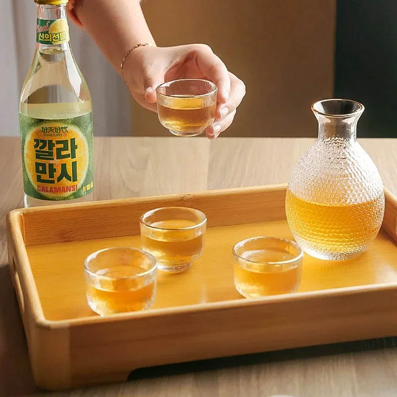 مجموعة أكواب البيرة الزجاجية ملحقات البار إناء ساكي أدوات الشرب كؤوس النار لنادل الفودكا النمط الياباني مطروق كأس للنبيذ النار #3