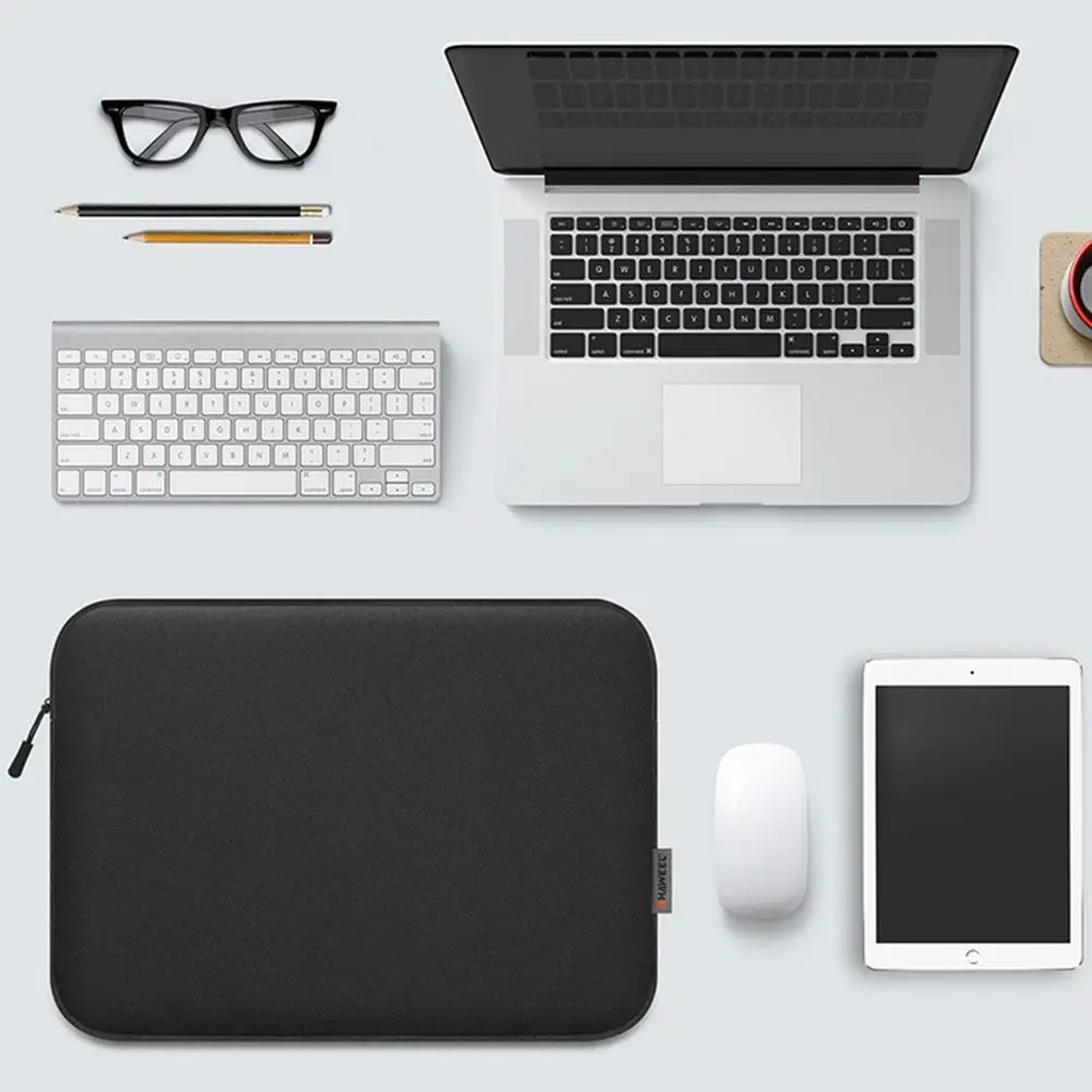 Shockproof Laptop Sleeve Bag Lightweight Solid Color Tablet Protective Bag Wear resistant Multi-ayer Protection Computer Handbag