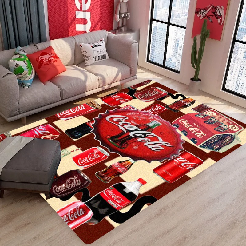 C-Coca Cola Logo Printed Rugs for Living Room Sofa Bedroom Bathroom Floor Mat room decor carpet