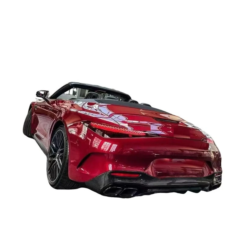 Carbon Fiber B Style Body Kit for  SL63 SL43 Front Lip Fog Light Grille Side Skirts Rear Lip Spoiler Fit Modify B Kit